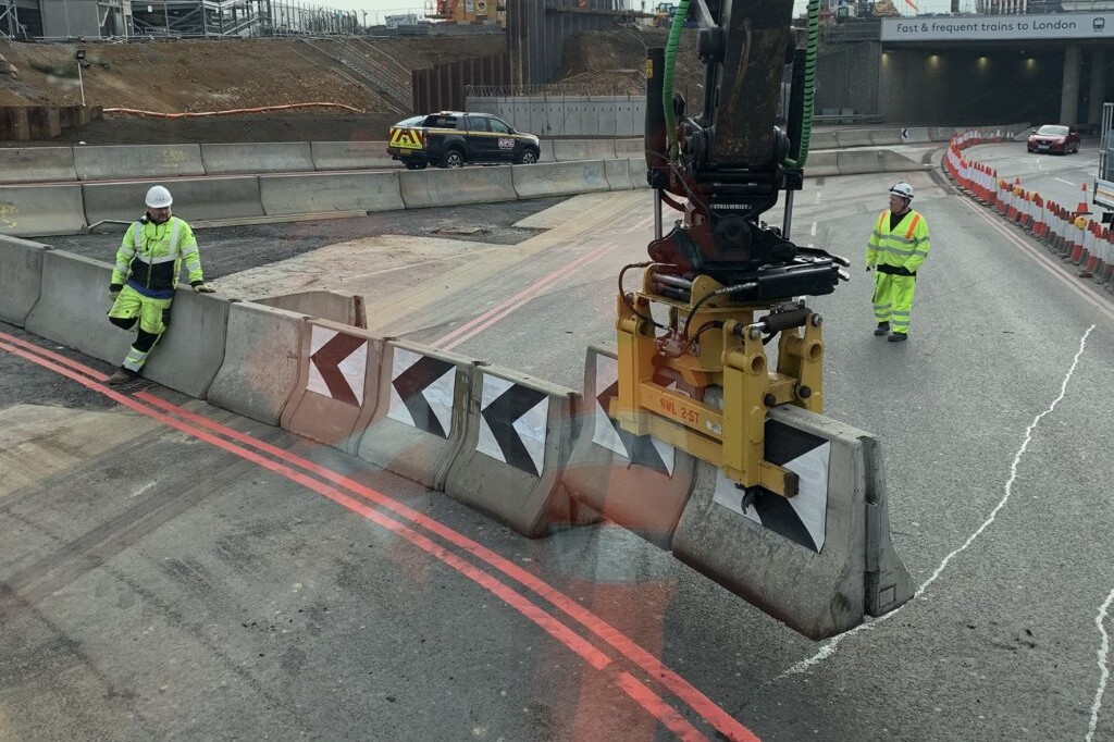 barriers getting moved