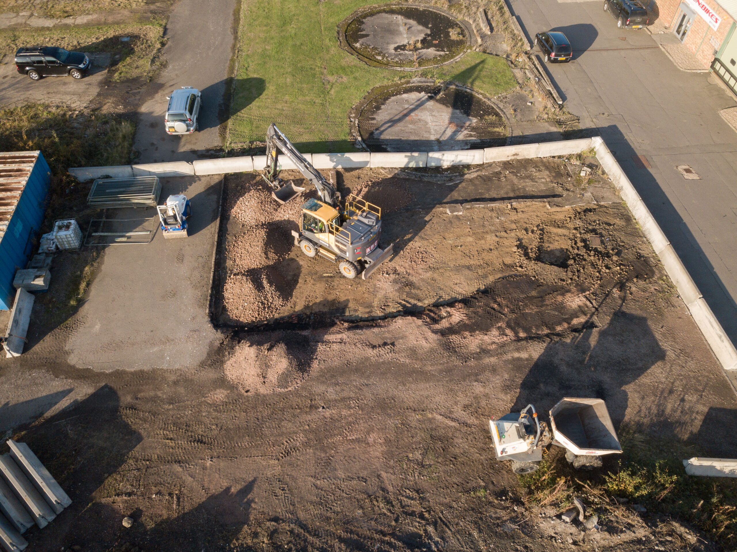 aerial construction view