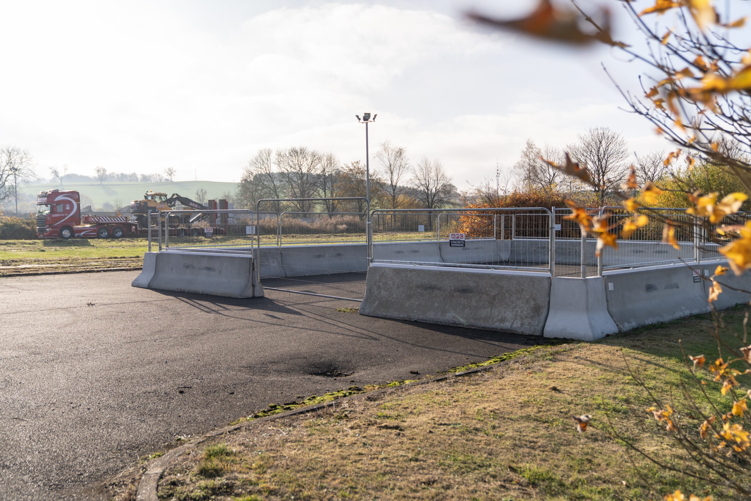 barriers with fence