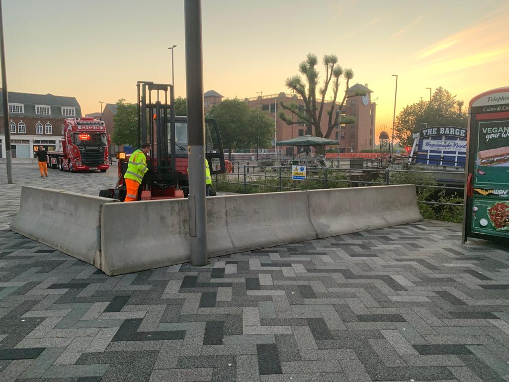 forklift in sun