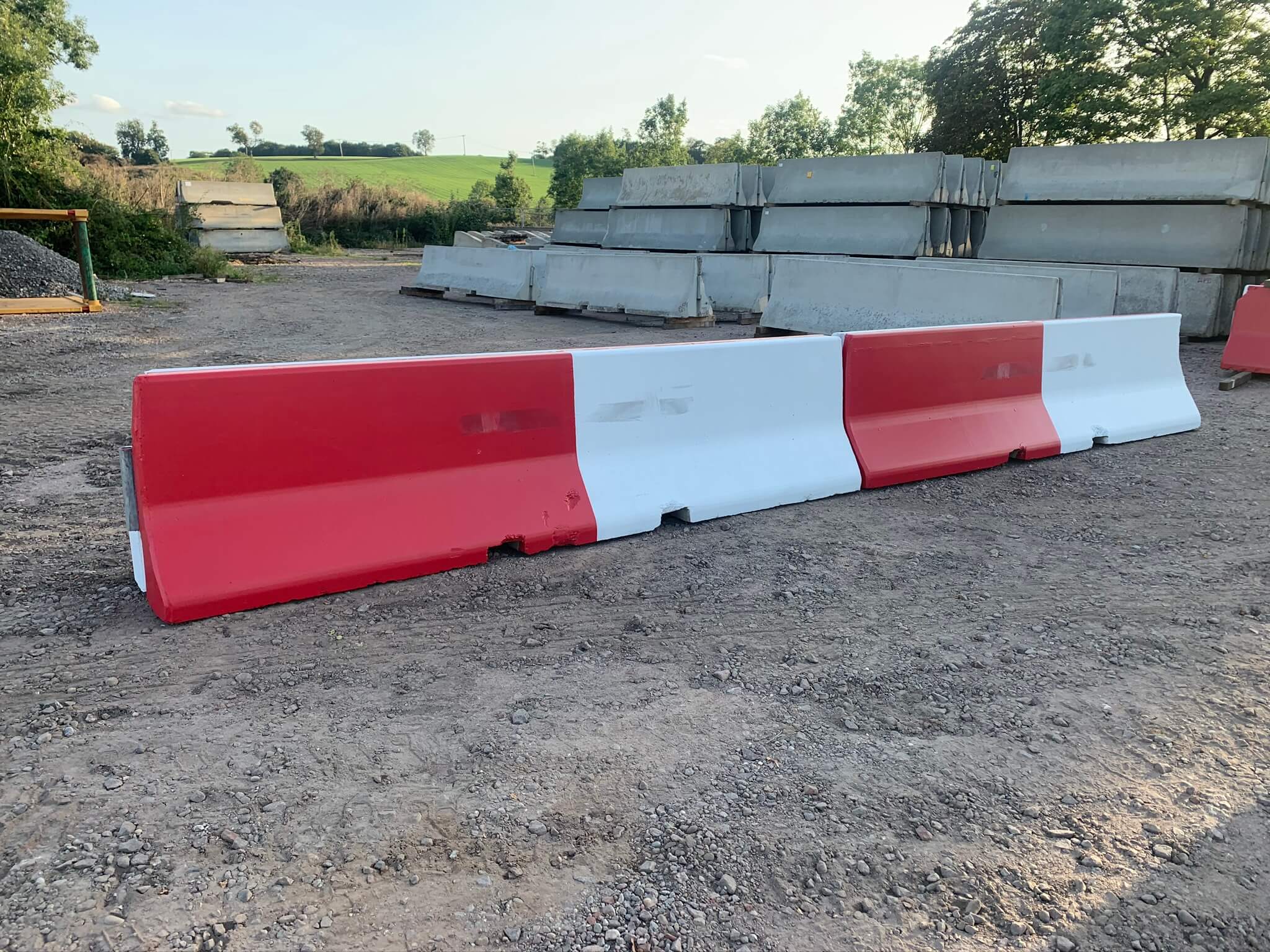 red and white barrier