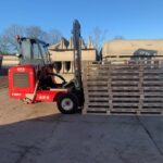 forklift and pallets